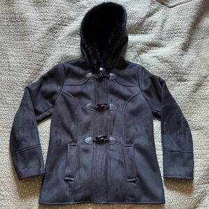 Liz Claiborne Black Toggle Utility Jacket Size Large